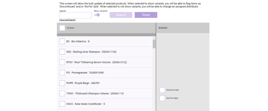 Meevo feature - bulk product update