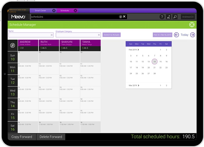 Meevo Schedule Manager