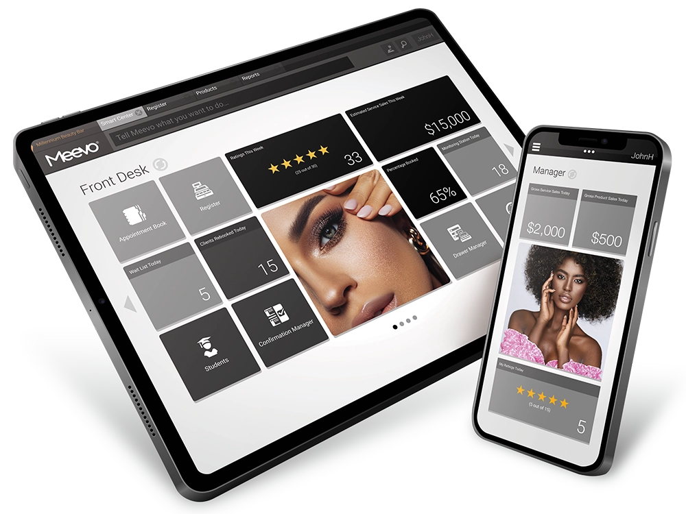 Meevo on an iPad and iPhone