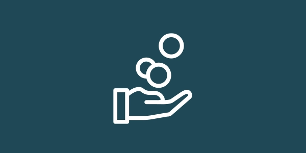 Hand receiving money from client referral