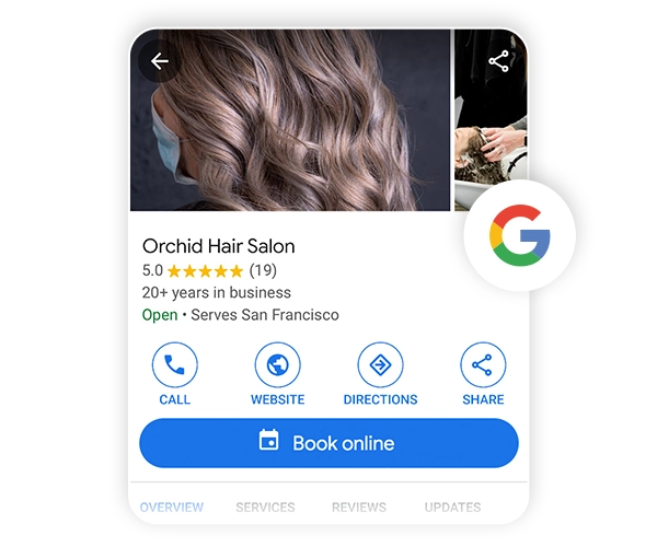 Google Book Online for Salon