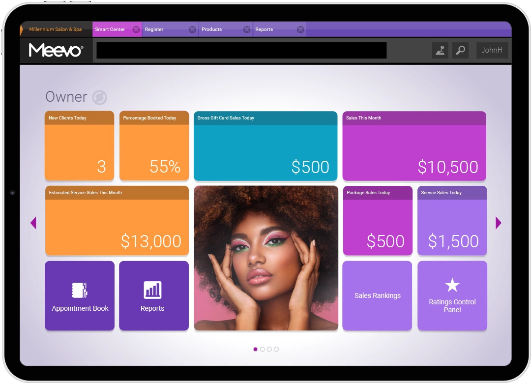 Meevo Owner Smart Center on tablet device