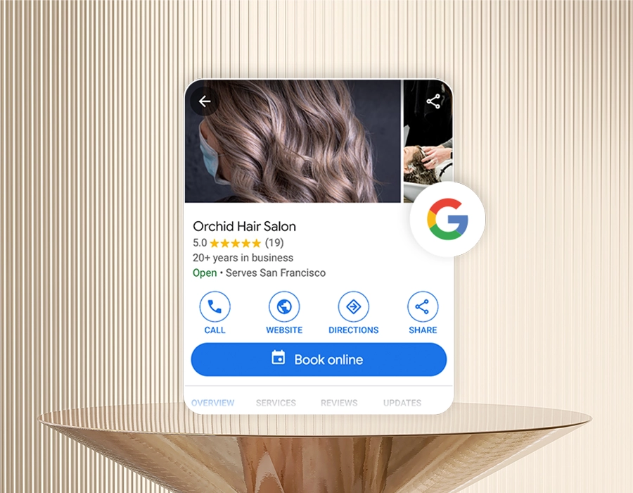 Google Book Online for Salon