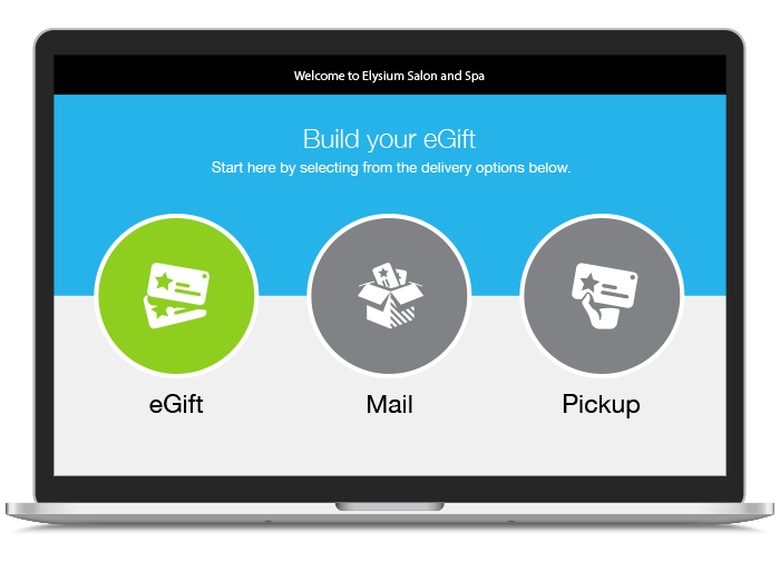Meevo eGift delivery: eGift, Mail, Pickup