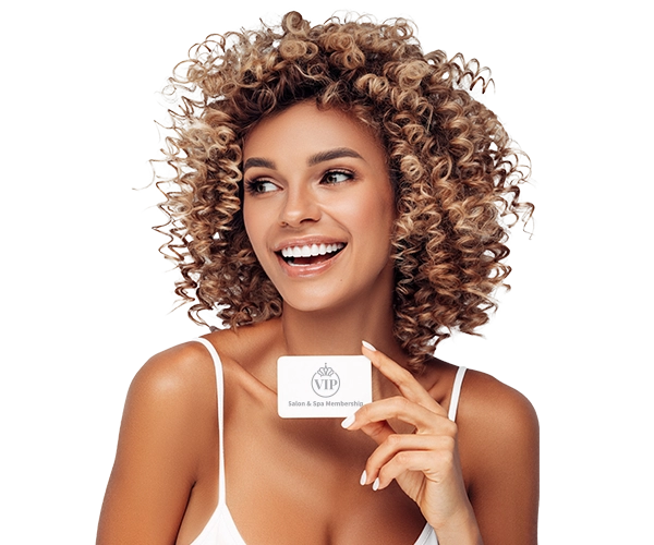 Women holding a VIP Membership card