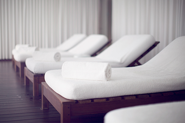 Relaxing spa beds