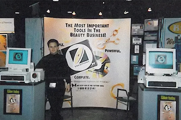 John Harms at a tradeshow