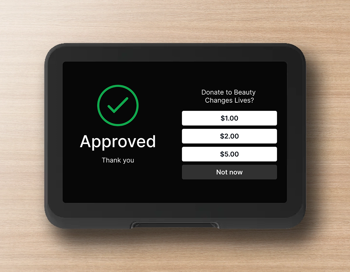 MeevoPay terminal donation screen